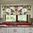 thumbnail image 3 of Yayeee Kitchen Curtains Set of 2 Light Filtering 57"x36" Over Sink Window Panels, Pink Raspberries, 3 of 7