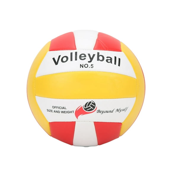 Indoor Volleyball, Official Size 5 Leather Red Volleyball  For Training