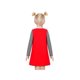 thumbnail image 2 of Vestido de Niña Camisa Roja Larga Snowman a Rayas Navidad Casual Algodón Comodidad 3 Años, 2 of 5
