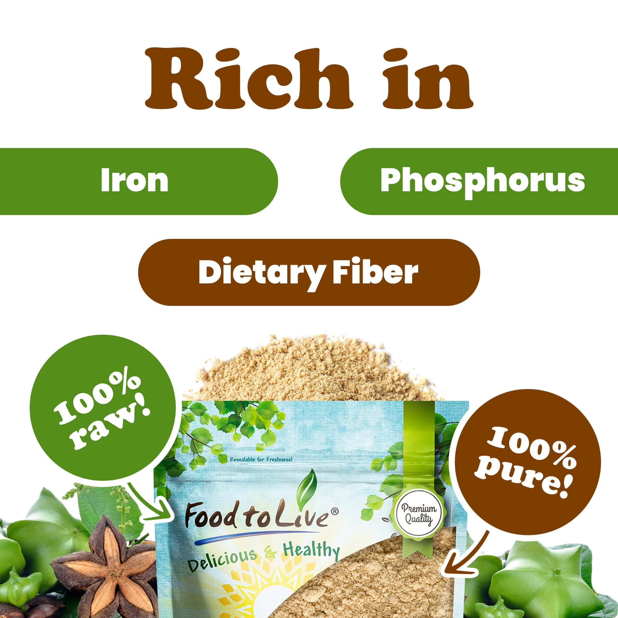 Sacha Inchi Powder, 4 Pounds – High Protein, Omega-3 and Antioxidants, Superfood for Smoothies and Baking, No Sugar Added, Raw, Vegan, Kosher, Bulk