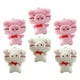 thumbnail image 2 of KAKOWELY 6 llaveros colgantes de animales de peluche de dibujos animados, bolsas de cerdito de peluche, colgantes, 2 of 5