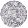 thumbnail image 2 of SAFAVIEH Amelia Alastar Abstract Distressed Area Rug, Charcoal/Ivory, 6'7" x 6'7" Round, 2 of 10