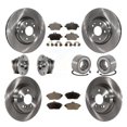 thumbnail image 1 of Transit Auto Front Rear Wheel Hub Bearings Assembly Disc Brake Rotors and Semi-Metallic Pads Kit (10Pc) for Car Mercedes-Benz GLA250 CLA250 AWD - Left Right Side (Driver Passenger) KBB-124109, 1 of 10