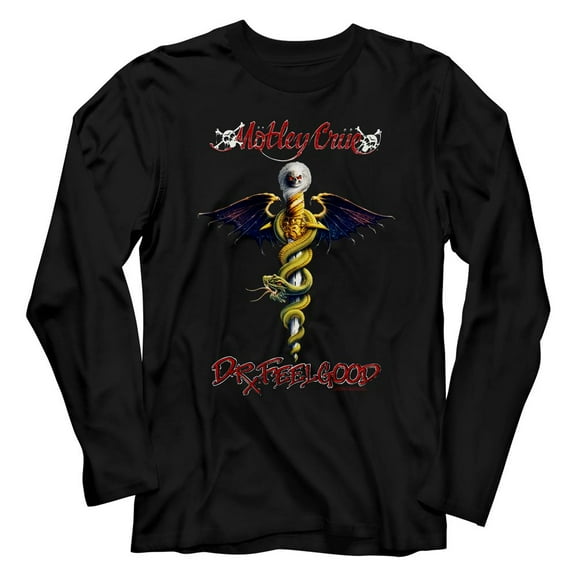 Motley Crue Dr. Feelgood Black Adult Long Sleeve T-Shirt
