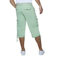 thumbnail image 2 of X RAY JEANS Mens Belted 18" Inseam Below Knee Long Cargo Shorts, Pastel Green, 30, 2 of 6