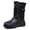 Black, variant on Mens Snow Boots Warmth Outdoor Mid-Calf Soft Windproof Anti-Slip Wide Calf Boots Winter Boots Mens Shoes
