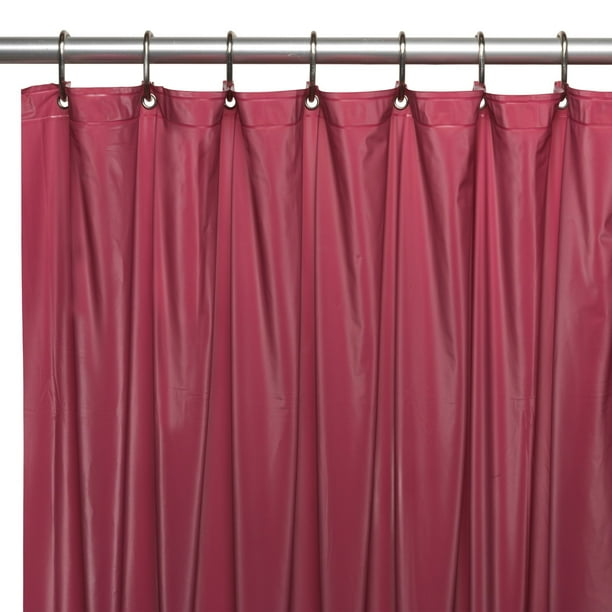 Premium 4 Gauge Vinyl Shower Curtain Liner w/ Weighted and
