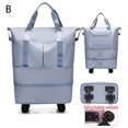 thumbnail image 1 of Bolsa de viaje con ruedas, bolsas de almacenamiento de equipaje con separación en seco y húmedo, gran capacidad, bolsa de viaje corta portátil para Fitness, ruedas desmontables, 1 of 4