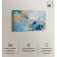 thumbnail image 2 of Deep Blue Gold Drift Canvas Blue Abstract Art by Art Remedy, Gallery Wrapped, 54" x 36", 2 of 7