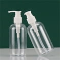 thumbnail image 5 of Multi-Purpose Liquid Dispenser Set - Thick Wall Empty Pump Bottles for Bathroom & Travel, Smooth Press 10oz Containers 3 Pack, Clear), 5 of 6