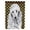 Poodle #4, variant on White Standard Poodle Candy Corn Halloween House Flag