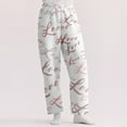 thumbnail image 6 of Valentine's Day Womens Flannel Pajama Pants Fluffy Plush Heart Print Lounge Sleep Pants Cozy Elastic Waist Winter Fuzzy Pajama Bottoms, 6 of 6