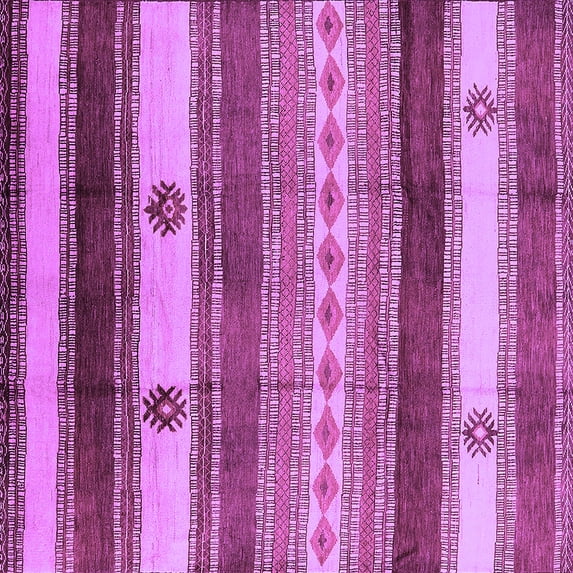 Ahgly Company Indoor Square Southwestern Purple Country Area Rugs, 8' Square