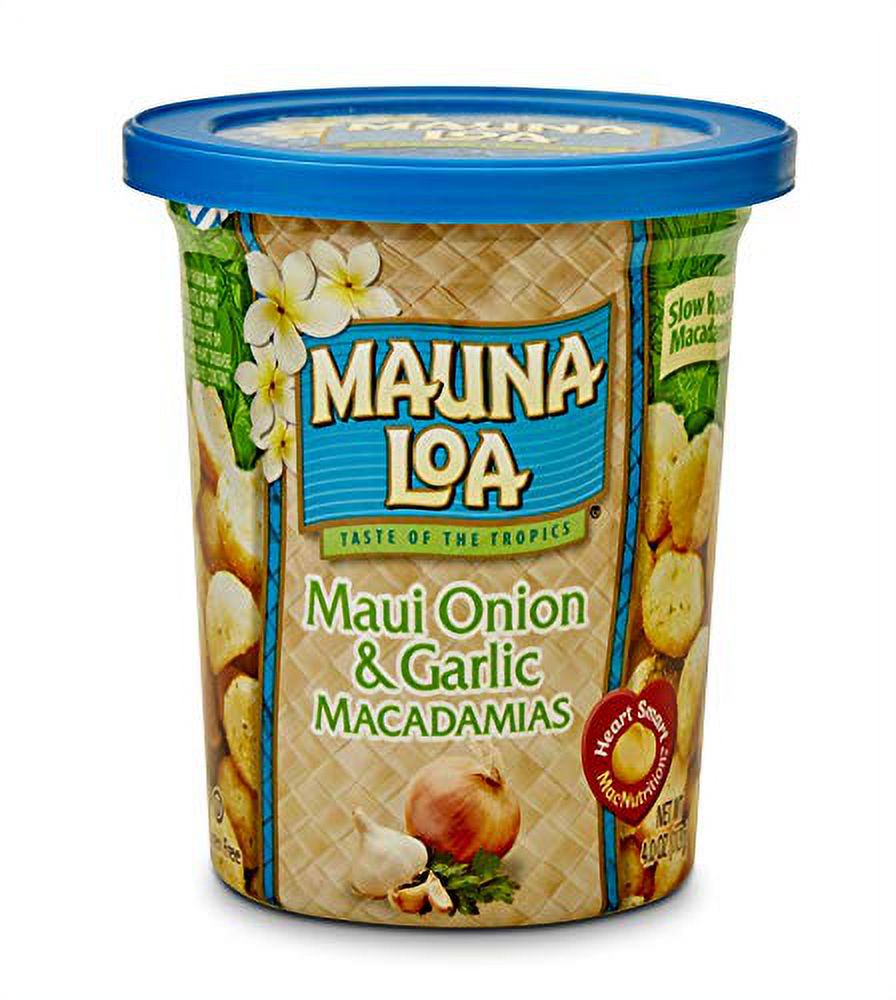 Mauna Loa Premium Hawaiian Roasted Macadamia Nuts, Maui Onion Garlic