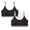 Black 2PCS, variant on MDUKONU Big Girls Bras for Teen Girl Seamless Wireless Padded Juniors Training Bra 2 Pack