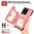thumbnail image 5 of Allytech Galaxy S20 Ultra 5G Case Wallet, RFID Blocking Multiple Cards Slots Ring Holder Stand Shockproof Protective Hand Wrist Wallet Case Cover for Samsung Galaxy S20 Ultra - Pink, 5 of 9