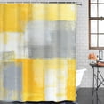 thumbnail image 2 of 4 Pcs Shower Curtain Set Abstract Green Bathroom Set with Shower Curtain and Rugs Accessories Green White and Gray Modern with Non-Slip Rugs Toilet Lid Cover and Bath Mat Bathroom, 2 of 7