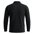 thumbnail image 4 of Havenx Men's Waffle Knit Polo Shirts Long Sleeve Button Down Polos Collared Solid Color Shirt Breathable Casual Soft Lightweight Fall Winter Tops,Black 4XL, 4 of 5