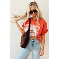 thumbnail image 2 of Women's Tomato Red COWBOY Take Me Away Graphic Western Loose Tee | [ZhiHiMeRi] | (US 12-14)L, 2 of 5
