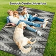 thumbnail image 5 of SIXHOME Outdoor Rug Carpet 8'x10' Waterproof Reversible Patio Rug Portable Modern Indoor Outdoor Rug Plastic Straw Rug for RV Camping Garden Picnic Deck Backyard Boho Porch Decor Black and Gray, 5 of 7