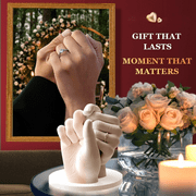 Hand Casting Kit – Couples Easy DIY Plaster Mold Kit with Base & Practice Kit, Romantic Keepsake Gift for Anniversary, Wedding, Birthday, Valentine’s Day,Non-Toxic,Safe for Adults
