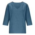 thumbnail image 6 of Petite Tops for Women Peasant Tops for Women Lightweight Linen Blouses for Women Fitted Tops for Women Shirts for Women Women's Linen Blouses Beach Shirts for Women Womens Summer Tops, 6 of 7