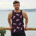 thumbnail image 6 of KLL Breast Cancer Awareness3 Print Men's Muscle Gym Workout Stringer Tank Tops Bodybuilding Fitness T-Shirts Tank Tops Men-Small, 6 of 7
