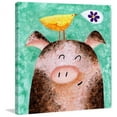 thumbnail image 2 of "Pigs Posy Peep" Painting Print on Wrapped Canvas, 2 of 5