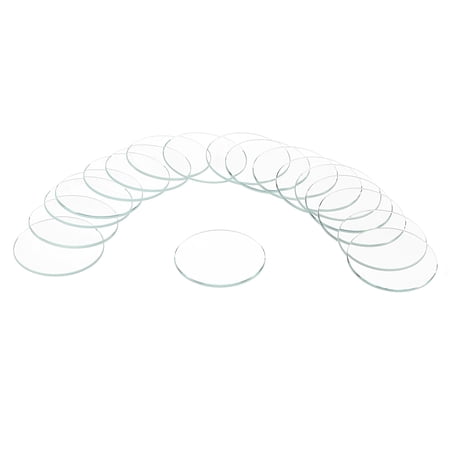Uxcell 18pcs Watch Crystal Glass Lens, 32mm Flat Round Glasses Replacement Parts for Watchmaker Repair, Clear