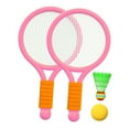 thumbnail image 4 of Ximing Children Badminton Tennis Set Badminton Racket Portable Gift with Ball and Shuttlecock Tennis Racquets Tennis Racket for Yard Pink, 4 of 10
