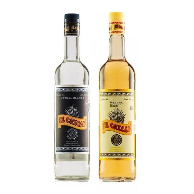Duo Pack Mezcal El Caxcan Blanco y Joven 1000 Ml C/u El Caxcan Joven y Blanco