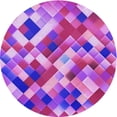 thumbnail image 1 of Ahgly Company Machine Washable Indoor Round Transitional Heliotrope Purple Area Rugs, 6' Round, 1 of 7