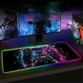 thumbnail image 7 of XL Led Gaming Mouse Pad with 14 Light Modes - Light Up Gamer Mouse Pad,31.5 x 11.8in Non-Slip Gamepad Style RGB Large Gamer Mousepad,Black Long Glowing Gaming Accessories for Desk,Waterproof, 7 of 7
