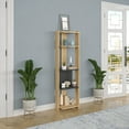 thumbnail image 2 of Ada Home Decor Abis 4 Tier Bookcase, Anthracite/Oak, 2 of 7