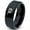 Black Bevel Polish Tungsten, variant on Tungsten Oklahoma Sooner State Heart Band Ring 8mm Men Women Comfort Fit Black Dome Polished