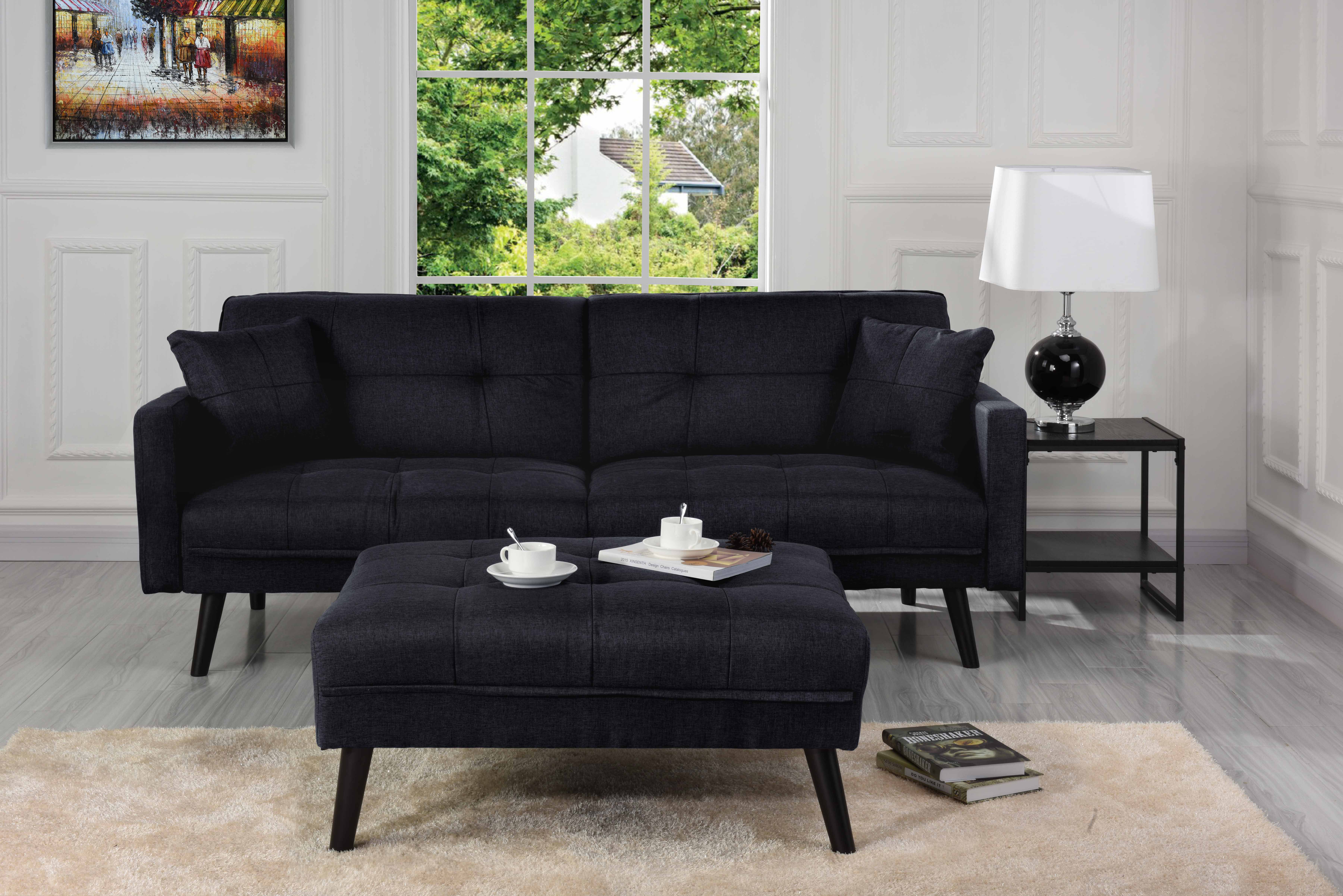 sofamania two piece sofa bed