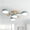 white, variant on Nordic Semi Flush Ceiling Light, Simple Nordic Style Solid Wood Frame Round Acrylic Design, Indoor Chandelier, Lighting Fixture for Living Room Bedroom Home Indoor Daily Illumination