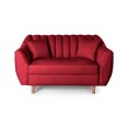 thumbnail image 2 of Sofá Love Seat 2 Plazas De Lino Rojo Makora Eliana, 2 of 7