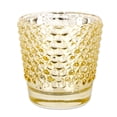 thumbnail image 2 of Koyal Wholesale Gold Foil Hobnail Glass Candle Holders, 6ct, 2 of 2