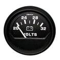 thumbnail image 2 of Faria Euro Black 2" Voltmeter (20-32 V), 2 of 2