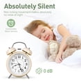 thumbnail image 4 of Super Loud Alarm Clock for Heavy Sleepers, 4 inches Twin Bell Alarm Clock with Backlight, Silent Non-Ticking & Luminous dial, Digital Alarm Clocks for Kids, Adults, Bedrooms(Yellow), 4 of 8