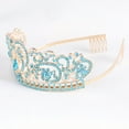 thumbnail image 2 of Nvzi-c Wedding Tiara for Bride Princess Tiara Headband Bridal Crown,Crystal Rhinestone Hair Jewelry Decor for Queen Bride Birthday Prom Wedding Pageant Halloween Costume Party(White), 2 of 2