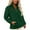 Green, variant on Qulqfy Long Sleeve Shirts Women Blue Quarter Zip Plus Size Fleece Pullover Tops Collared Dressy Winter Shirts Fall Tops for Women