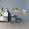 thumbnail image 6 of Wood Shelf Wall Shelf Floating Shelves with Rope Hanging Shelf Floating Shelves Hanging Rustic Wood Wall Shelves Swing Shelf Hanging Shelf Wall Swing Storage Shelves for Bedroom Living Room, 6 of 6