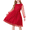 Deep Red, variant on Arshiner Girls Mesh Dress Long Sleeve Tulle Sparkle Glitter Polka Dot Party Holiday Dresses Kids Clothes
