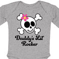thumbnail image 4 of Inktastic Daddy's Little Rocker Skull Girls Long Sleeve Baby Bodysuit, 4 of 5