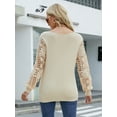 thumbnail image 4 of Womens Crochet Sweaters Hollow Out Long Sleeve Knit Crochet Tops for Women Dressy Pullover Loose Fitted Sweater, 4 of 7