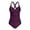 Purple, variant on Womens One Piece Swimsuits Tummy Control Swimsuit Summer Women's Print Split Swimsuit Fashion Swimwear Beachwear Bikini