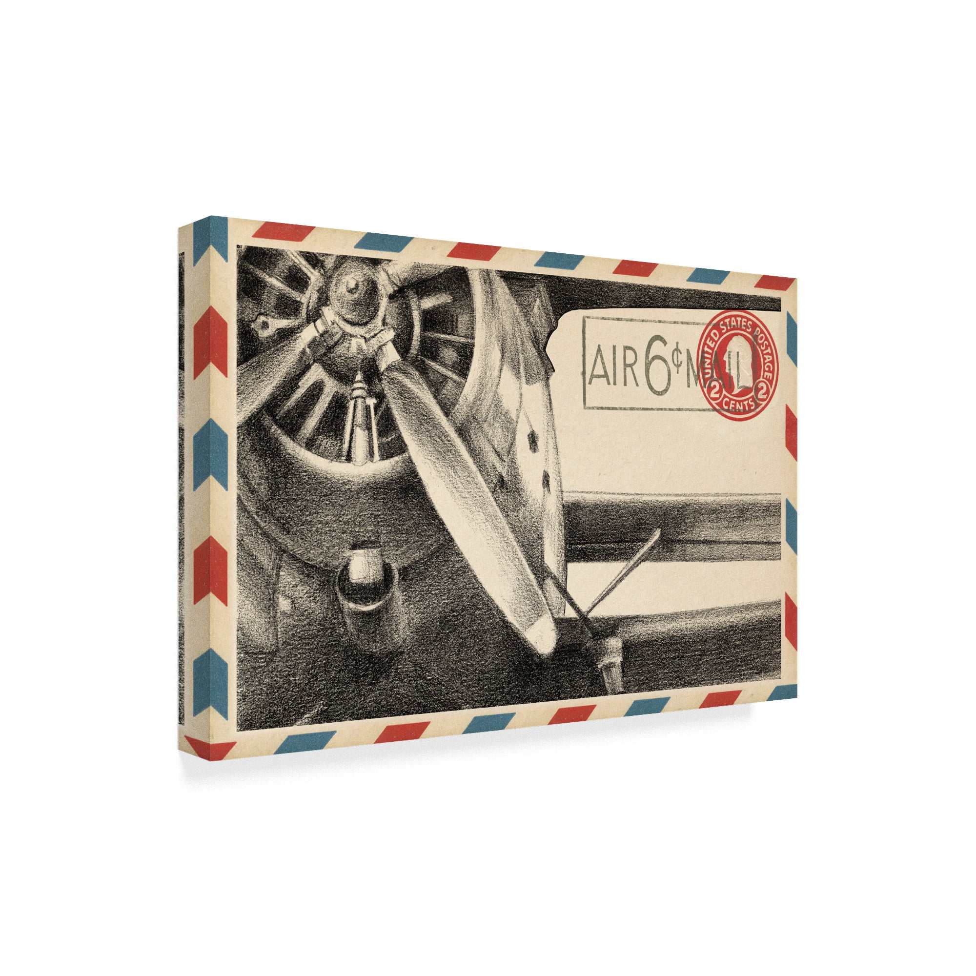 Trademark Fine Art 'Small Vintage Airmail II' Canvas Art by Ethan Harper