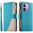 thumbnail image 3 of Funda cartera GANGXUN para OPPO A40 5G , cuero PU con tarjetero, cremallera, correa de mano, soporte y protección 378°, 3 of 6